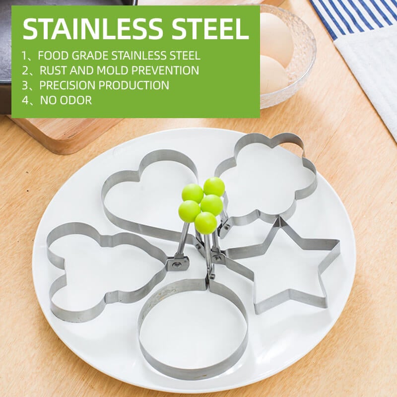 4-Pieces Stainless Steel Egg Molds ❤️ Rs-999/- only