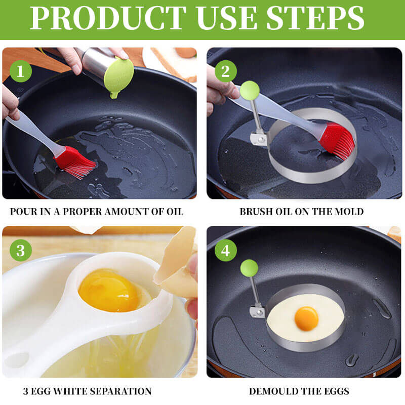 4-Pieces Stainless Steel Egg Molds ❤️ Rs-999/- only