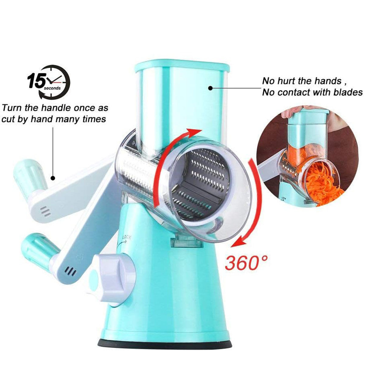 Multifunctional 5-in-1 Mandoline Slicer – Effortlessly Slice, Shred & Grate Vegetables, Potatoes & Cheese!