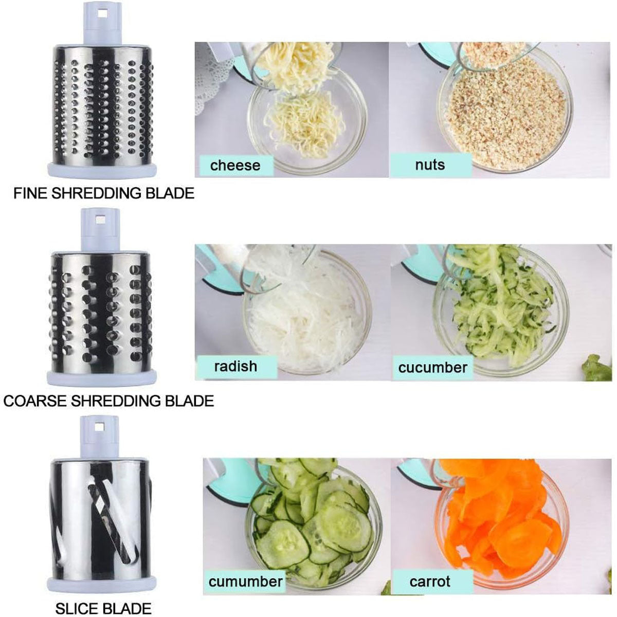 Multifunctional 5-in-1 Mandoline Slicer – Effortlessly Slice, Shred & Grate Vegetables, Potatoes & Cheese!