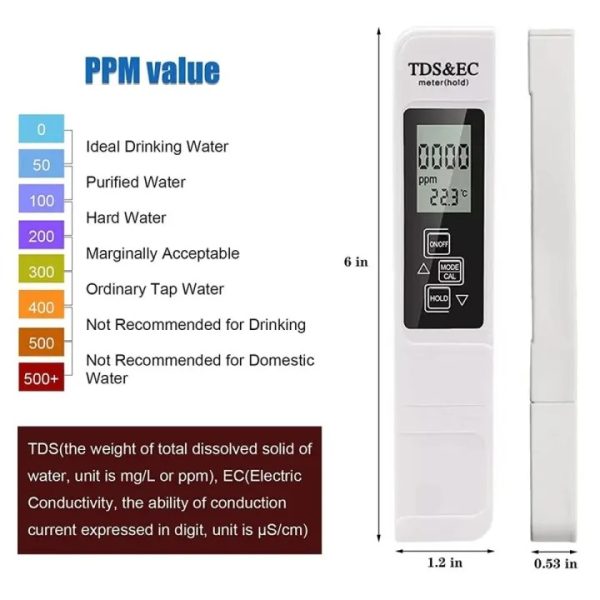 Water Quality Tester Drink Water TDS Meter Pen